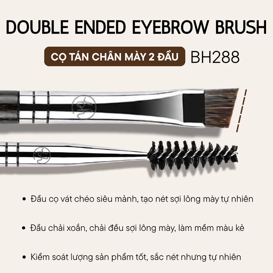 Cọ Chân Mày Hai Đầu BH Cosmetics Double Ended Eyebrow Brush BH288